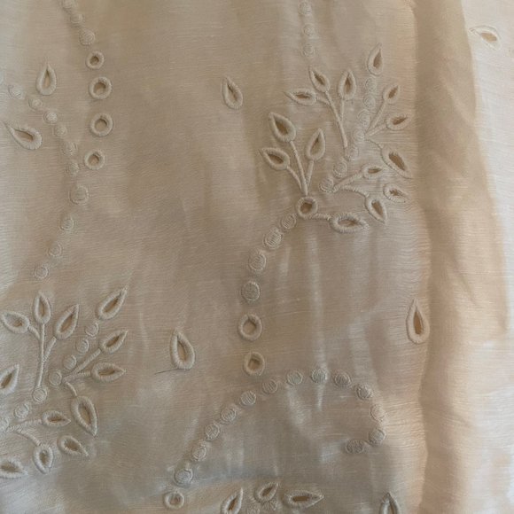 BHLDN Wedding Dress Size 4 Ivory Eyelet - Picture 5 of 12